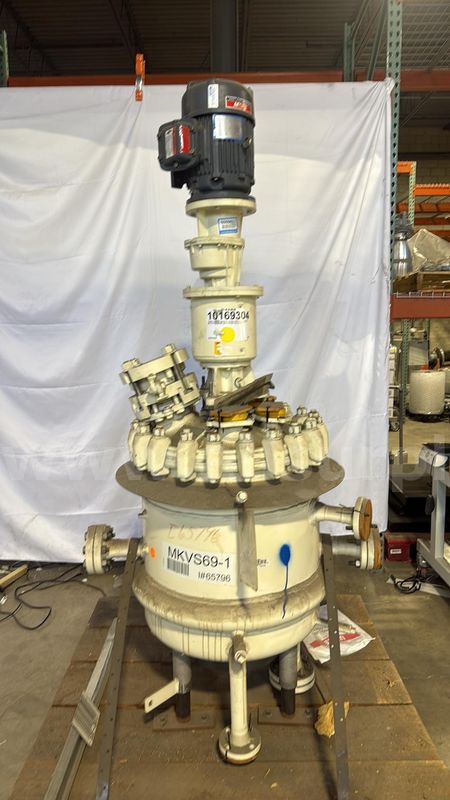 Pfaudler 30 Gallon Glass-Lined Reactor, Agitator, 100 PSI, 1992, SA-516-70, NB#47668