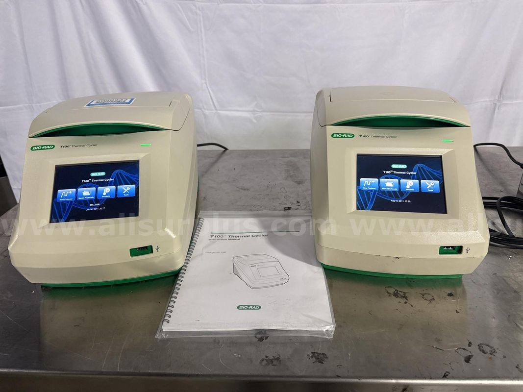 Bio-Rad T100 Thermal Cycler PCR Machine (2 Units, 2011/2012, 96-Well, Touchscreen, USB)
