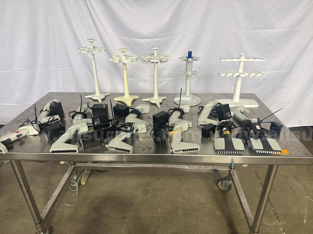17pcs Matrix Impact2 & Equalizer, Eppendorf Easypet, Multichannel Electronic Pipette Lot w/ Stands & Chargers