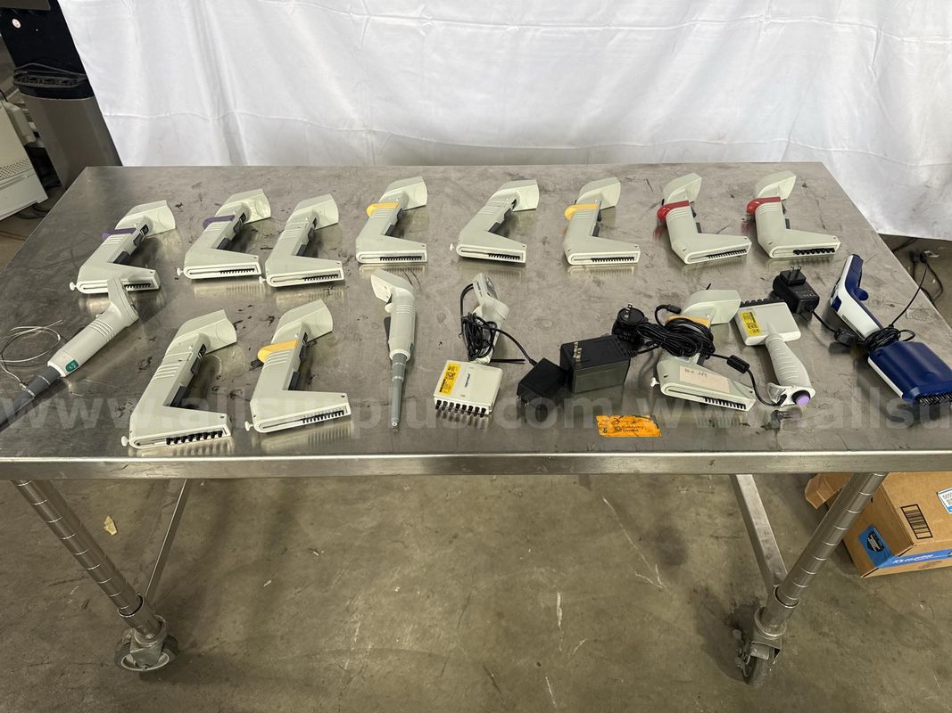 16pcs Thermo Matrix & Eppendorf Xplorer Electronic Multichannel Pipettes, 8-Channel, 12.5/125 ?l, w/ Chargers