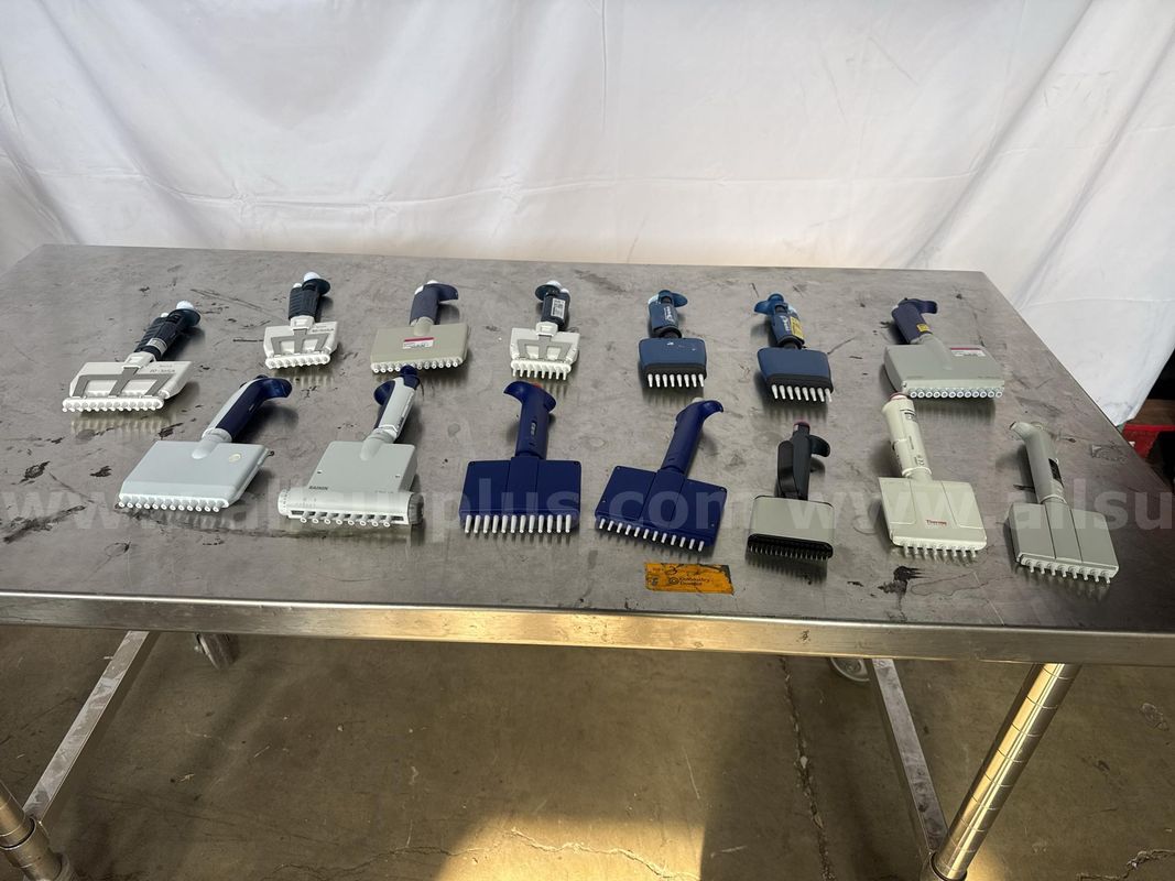 14pcs Rainin LTS 12-Channel Adjustable Volume Multichannel Pipette, 1001200 ?L Range