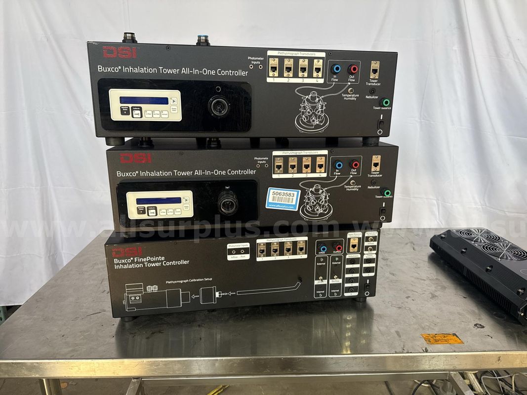 3pcs DSI Buxco Inhalation Tower Controllers & Koolance EXOS Liquid Cooling System