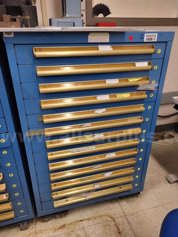 Equipto Tool Cabinet, 13-drawer, w/ Contents