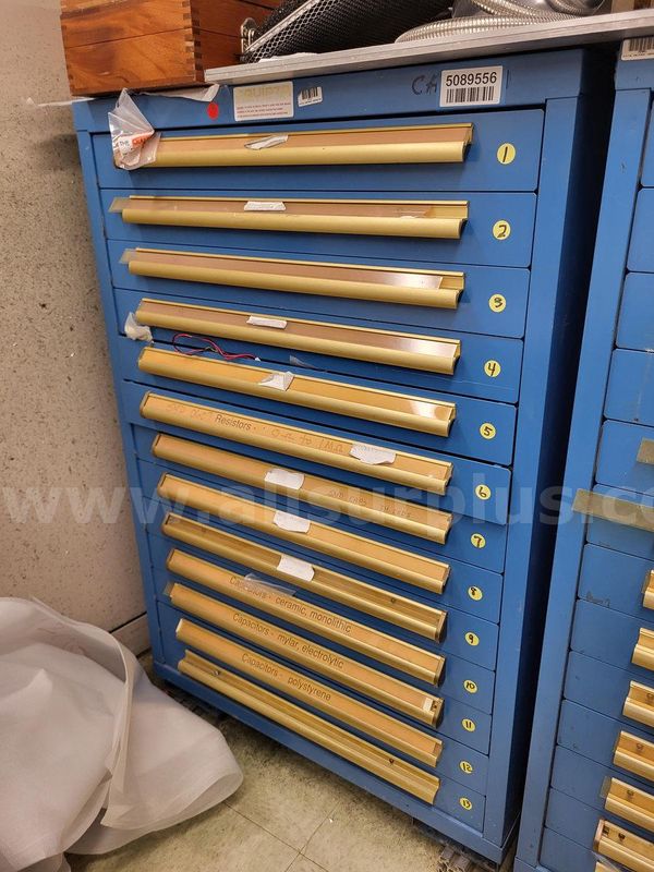 Equipto Tool Cabinet, 13-drawer, w/ Contents