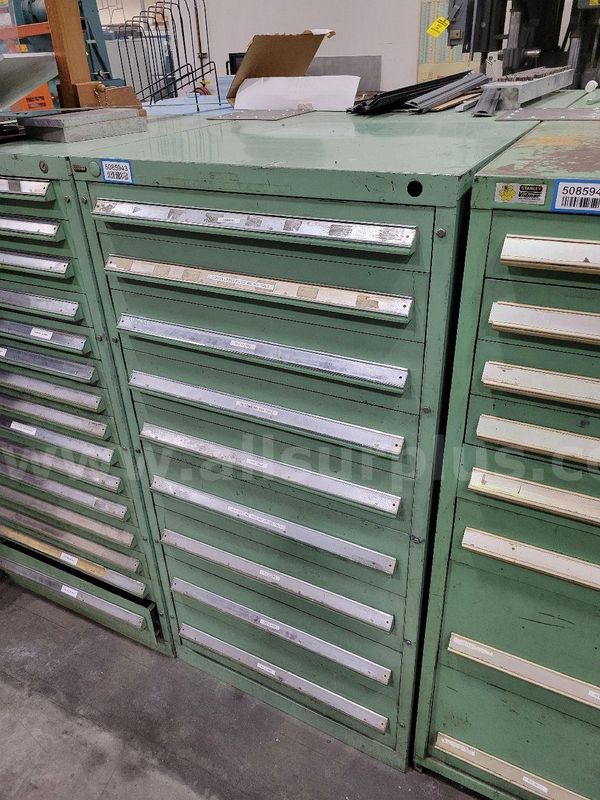 Vidmar Tool Cabinet, 9-Drawer, w/ Tooling Contents
