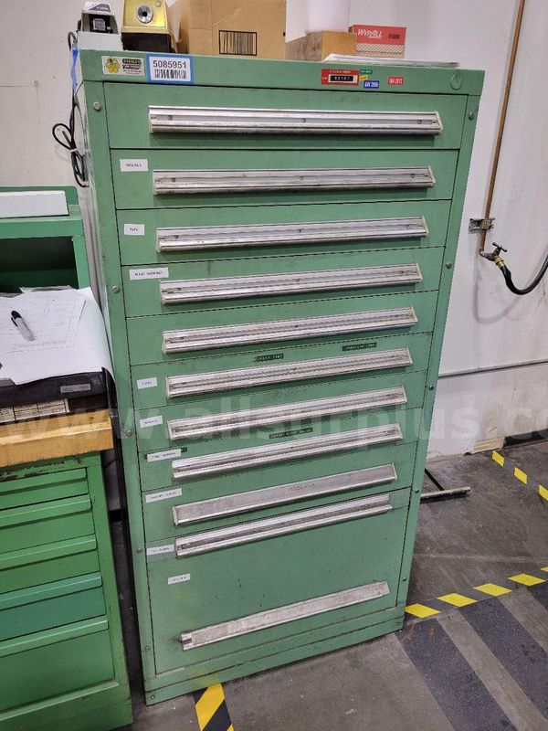 Stanley Vidmar Tool Cabinet, 11-Drawer, w/ Contents