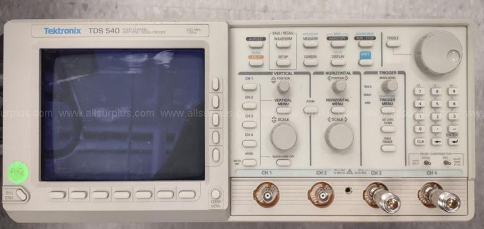Tektronix TDS 540 Four Channel Digitizing Oscilloscope, 500 MHz, 1 GS/s