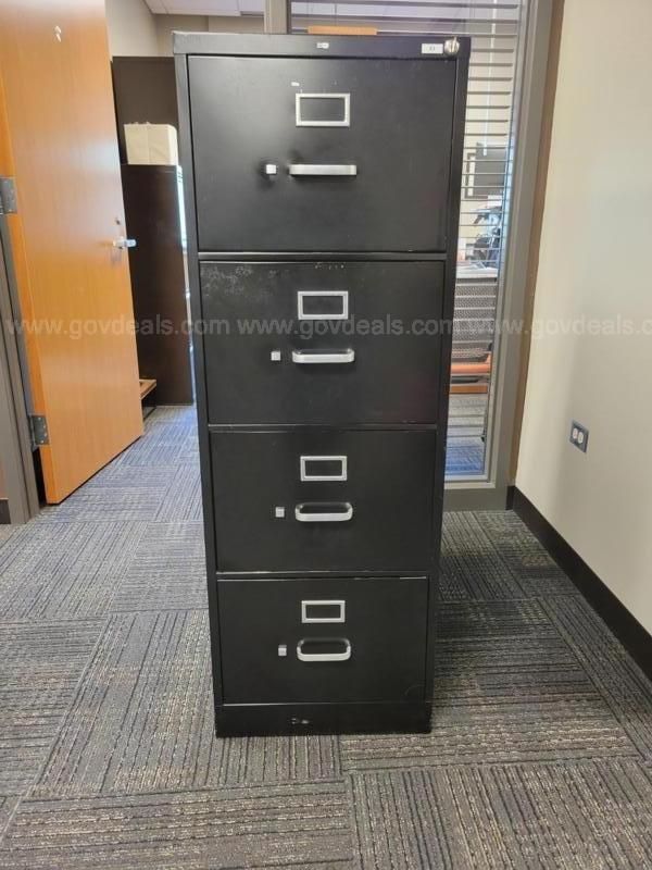 Black 4 Drawer File Cabinet Vertical
