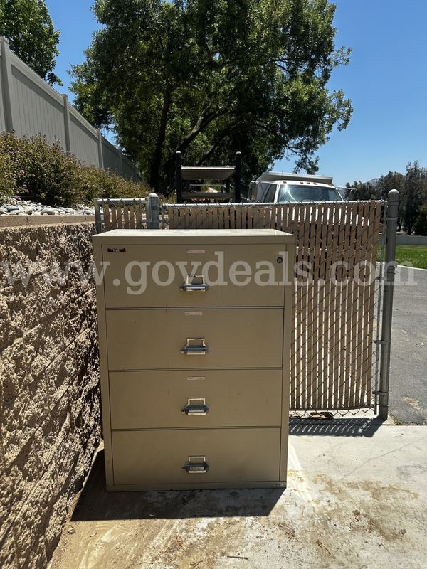 Lot of (2) FireKing Classic Lateral File Cabinets