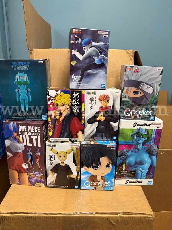 Bulk Lot of 15 New Anime Collectible Figures - Bandai, Banpresto, SEGA, FuRyu