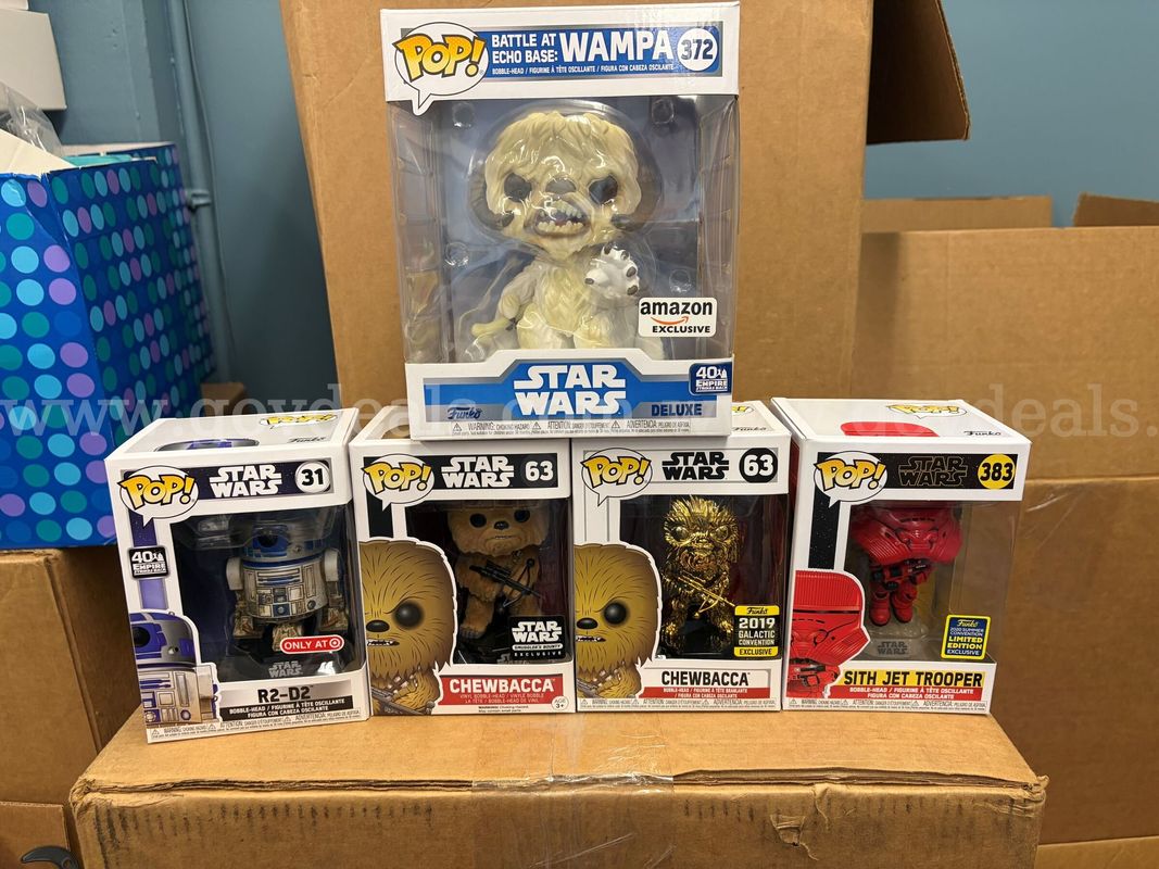 Lot of 5 Star Wars Funko Pop! Figures - Deluxe Wampa, Exclusives & Convention Variants