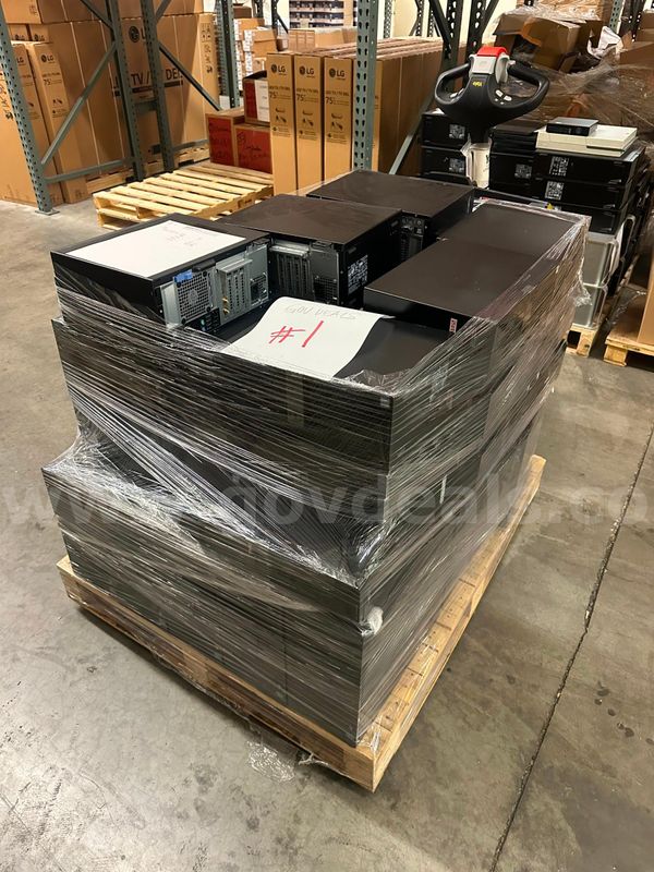 Pallets of mixed laptops and computers