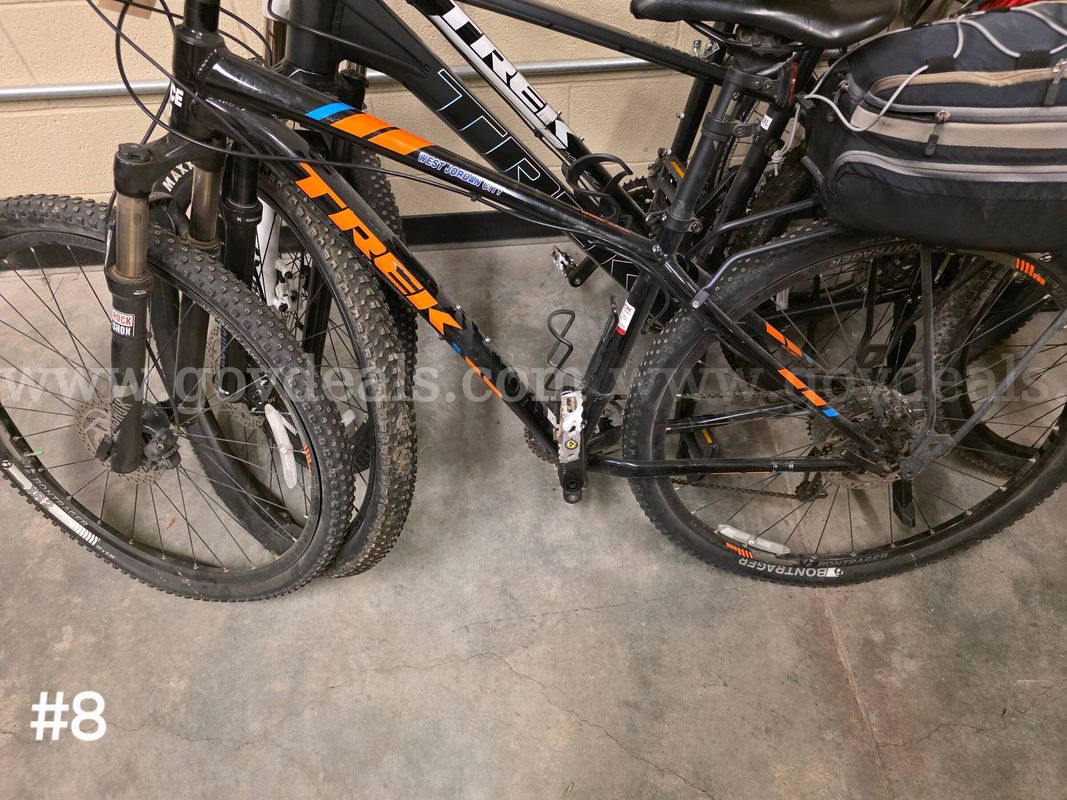 Used black Trek Xcaliber8 bike. Bike tires are flat. Brakes may need to be fixed.