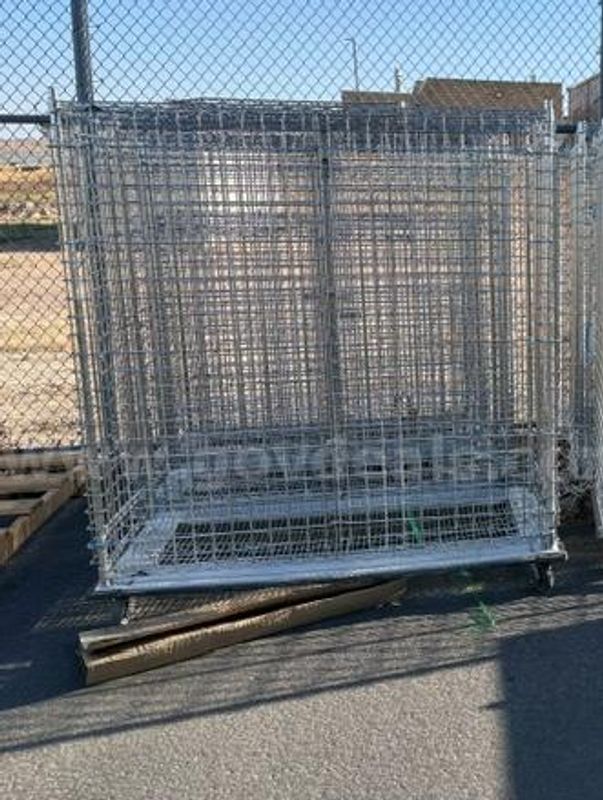 Metal/Mesh Mobile Security Carts On Wheels