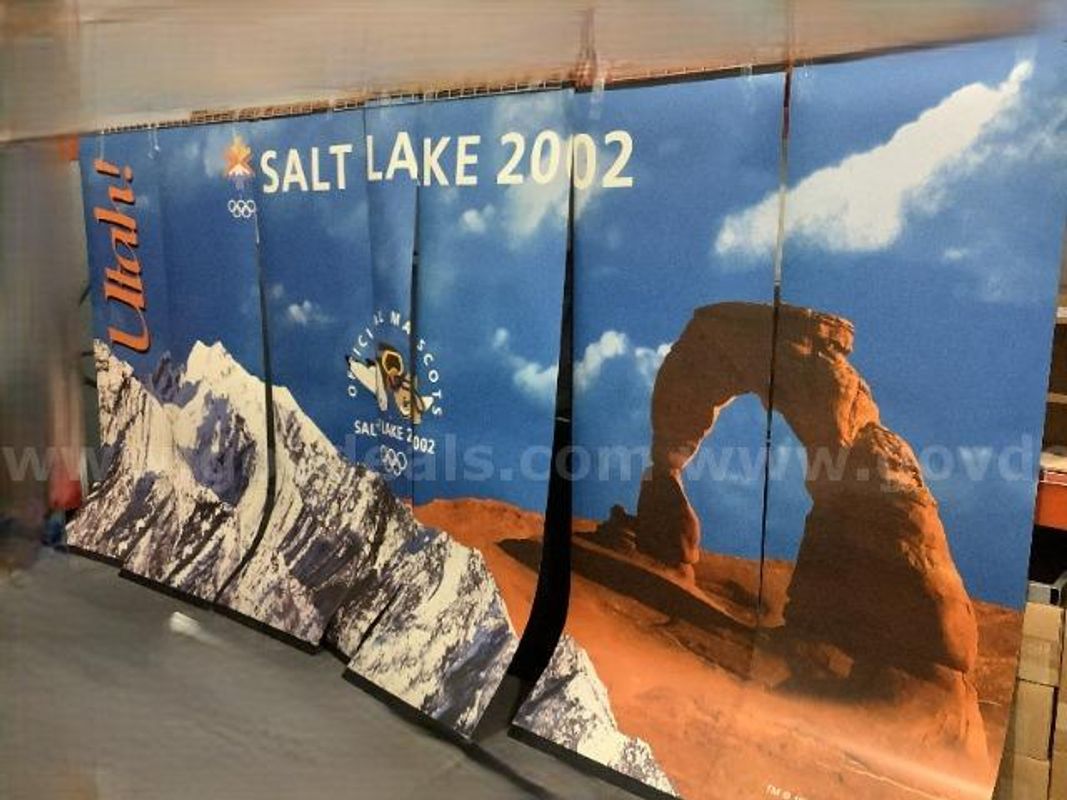 Official 2002 Salt Lake City Olympics Wall Display Approx. 187" x 92"