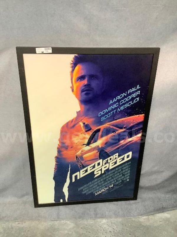 Filmed in Utah " Need For Speed" Movie Poster 29" x 42"