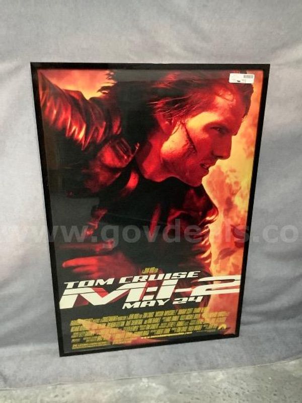 Filmed in Utah "Mission Impossible 2" Framed Movie Poster Approx. 27"x40"
