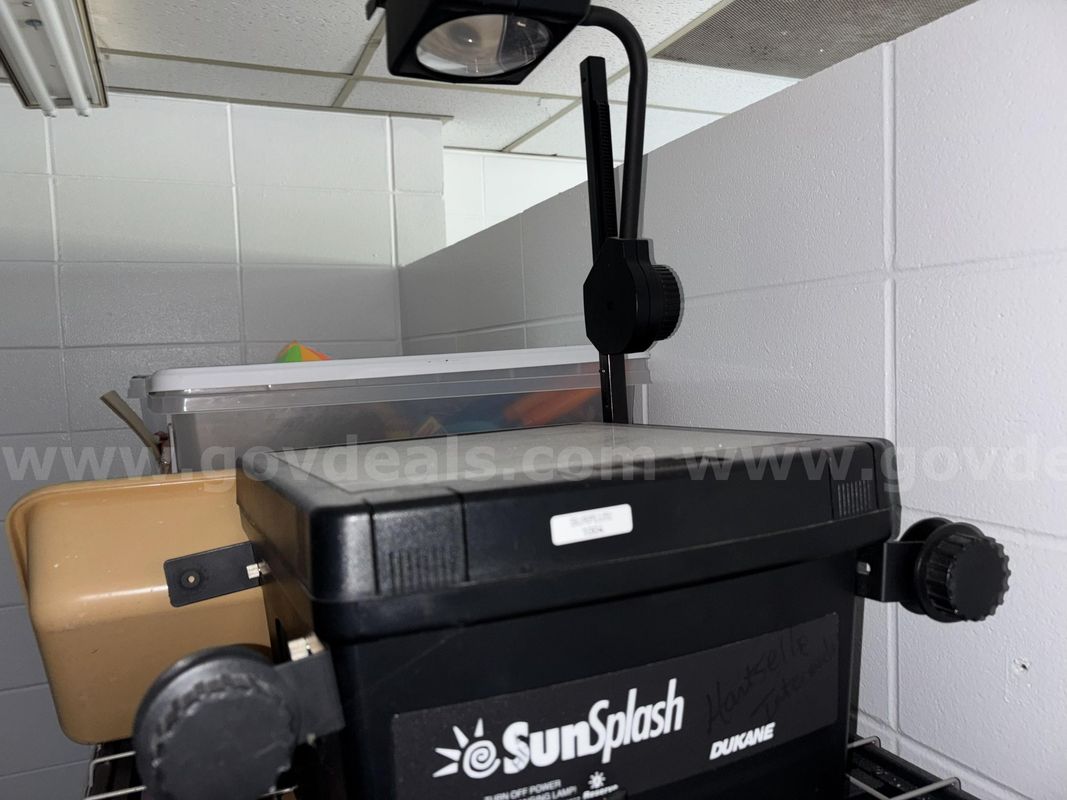 2 overhead projectors (old school) & 2 jam boxes (old school)