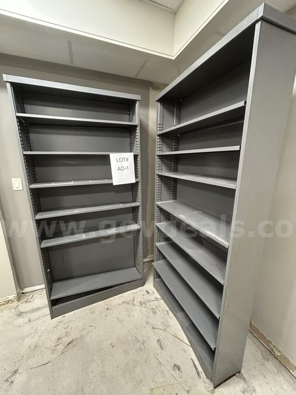 Lot of Metal Storage Shelving