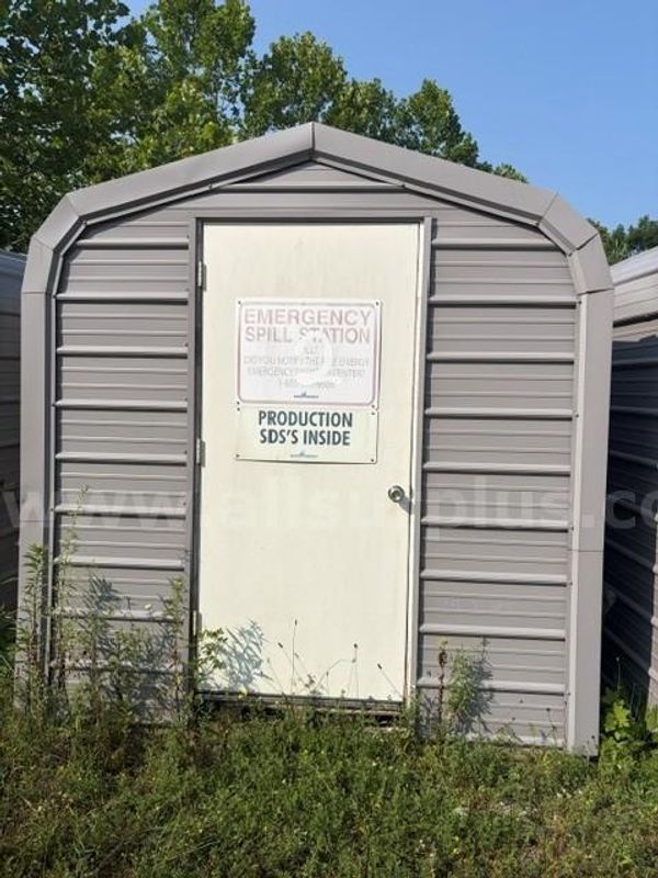 Storage Shed, Metal, 8ft x 8ft x 8ft, Qty 1