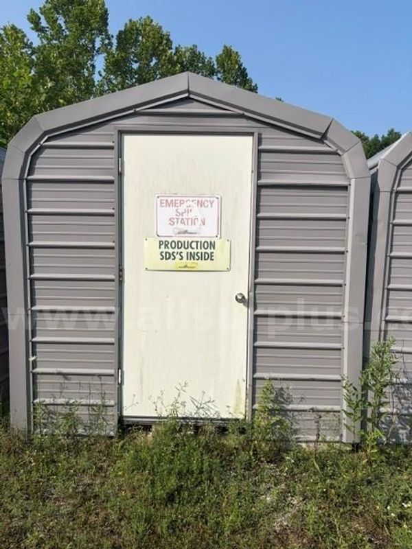Storage Shed, Metal, 8ft x 8ft x 8ft, Qty 1