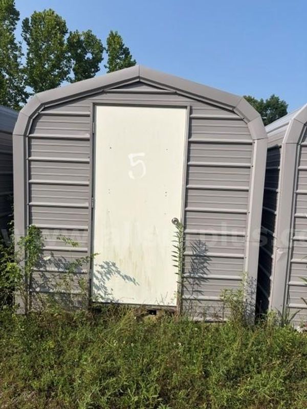Storage Shed, Metal, 8ft x 8ft x 8ft, Qty 1