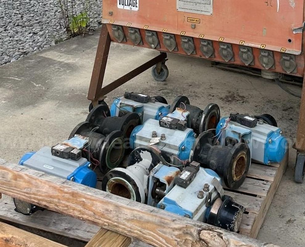 Electric Motor Components With Blue Casting & Wiring