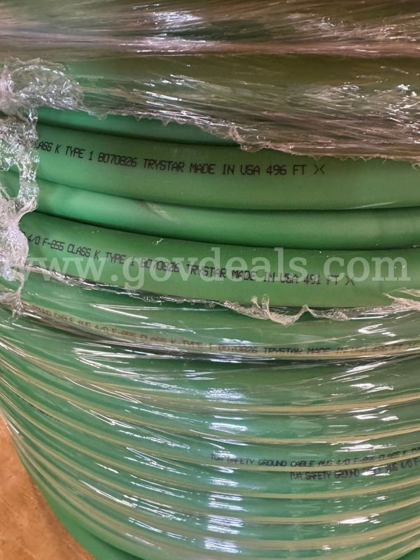 CABLE,INSULATED, QA 0, GROUND, #4/0 AWG, COPPER, 1, STRANDED, GREEN, 600, THERMOPLASTIC ELASTOMER (TPE), 50 FTTRANDED