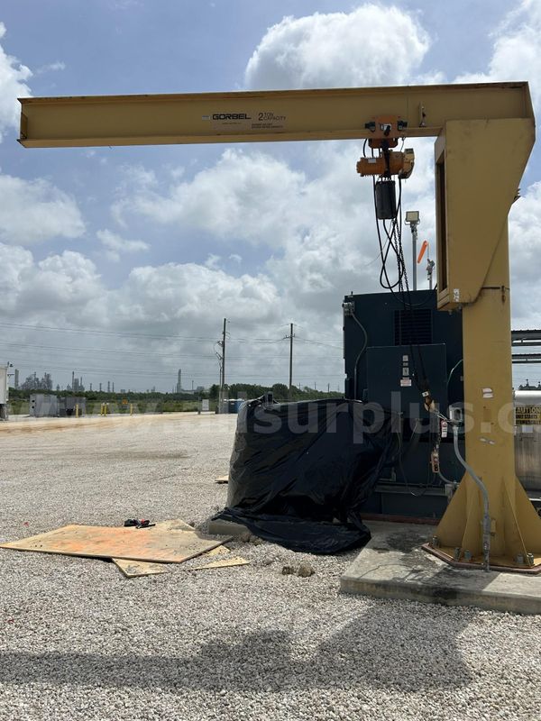 Gorbel Free Standing Jib Crane, 2 Ton, Used