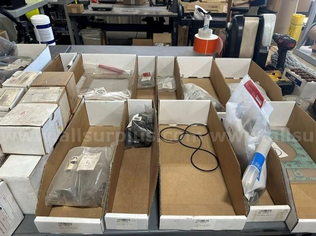 Lot of 29 items and 833 pieces of Gemini Compressor parts used in the maintenance of Natural Gas Compressors.