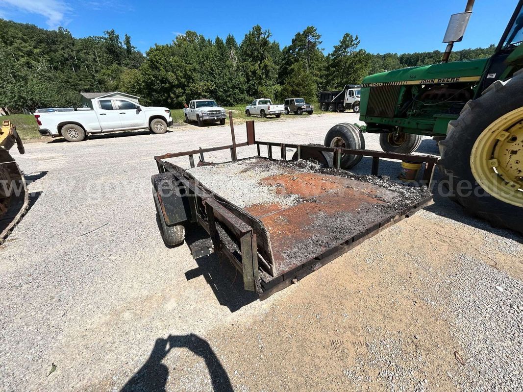 6ft x 10ft Single Axle Utility Trailer with Wooden Sideboards