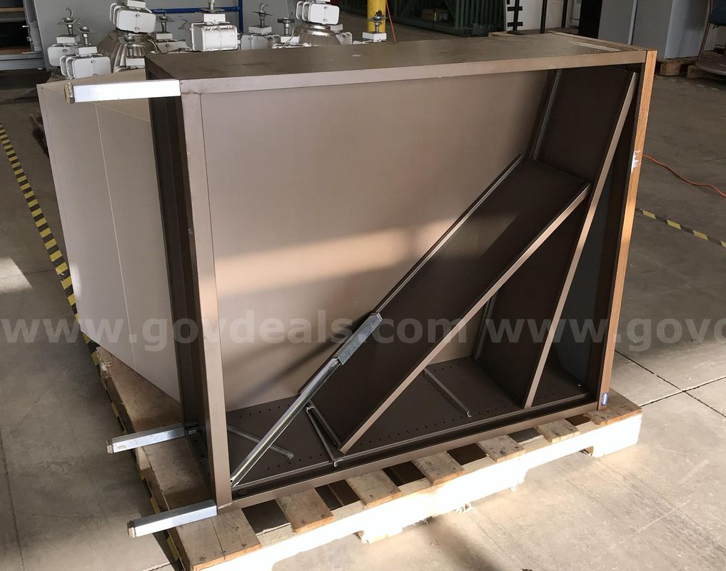 Used metal bookshelf and two drawer lateral file cabinet. (s2)