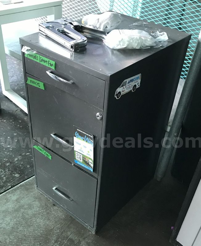 Used personal 3 drawer vertical file cabinet.
