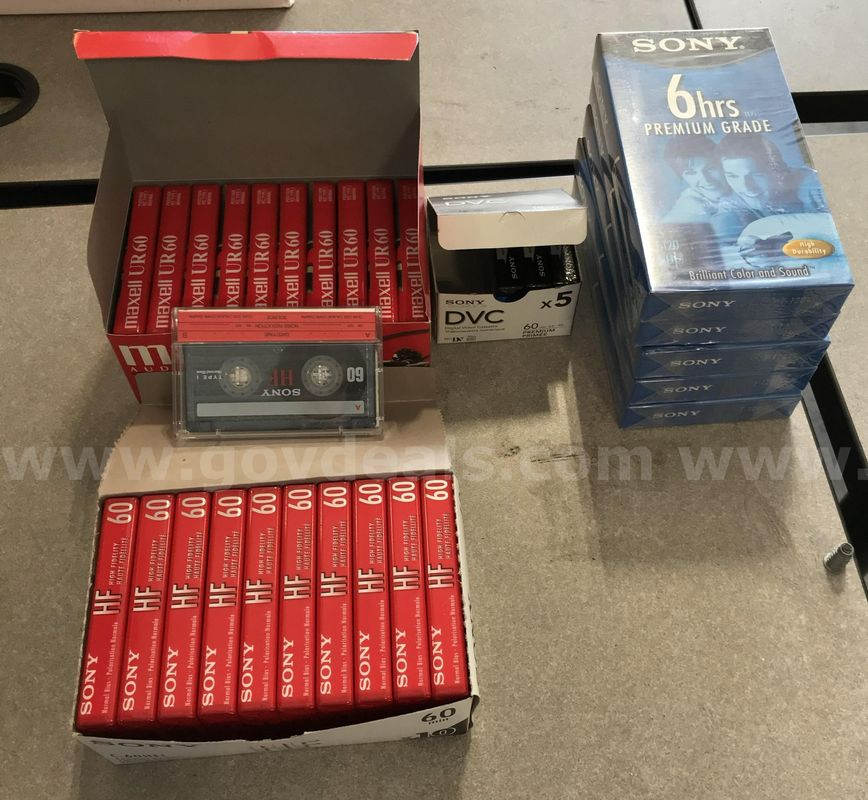 New Recordable DVD's cassette tapes and mini cassette tapes. (S2)
