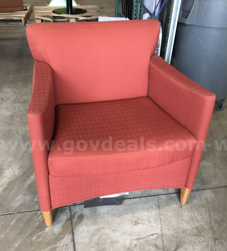Used Orange cushioned chair.
