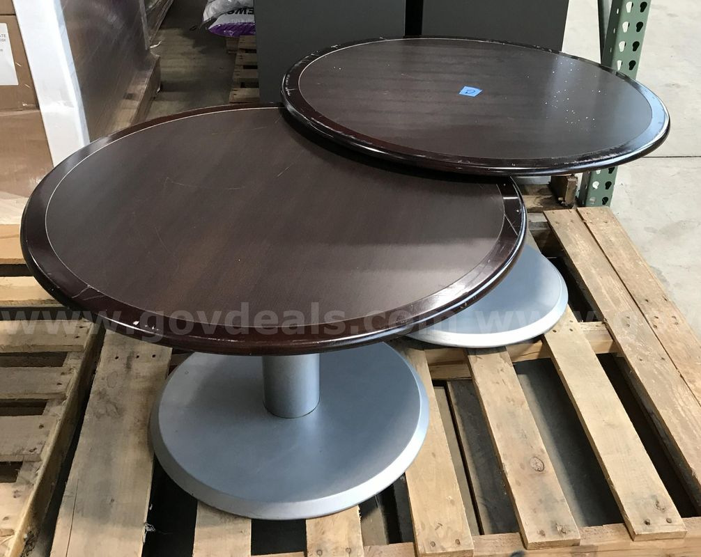 2 used wooden end tables. (S2)