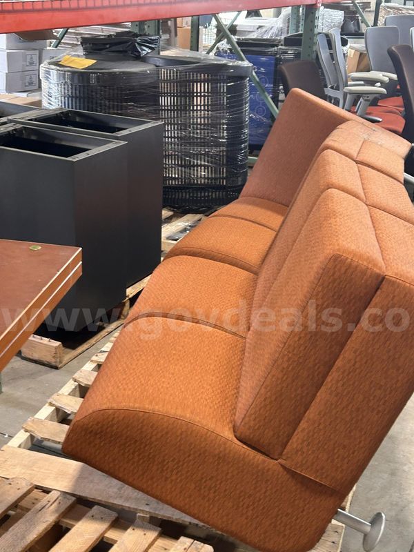 Used Orange Sectional couch (S2)
