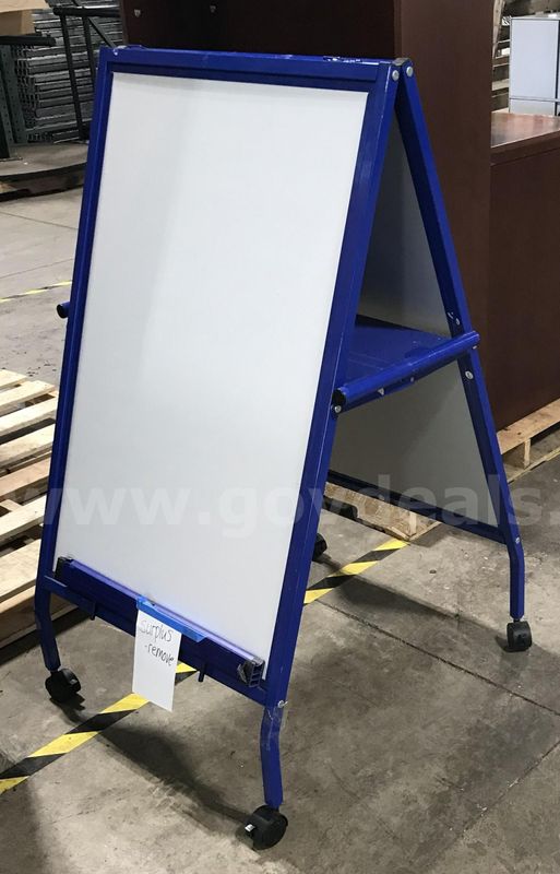 Used folding dry erase/felt easel