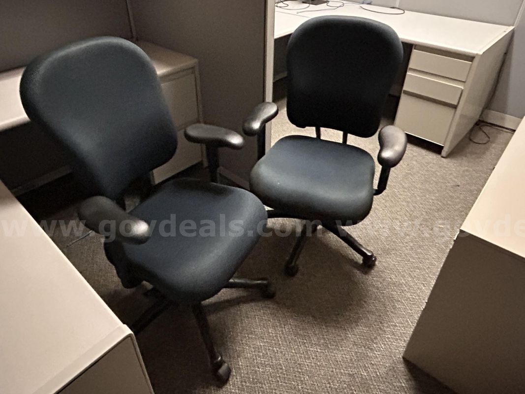 2 Used Blue Office Chairs (WD-H)