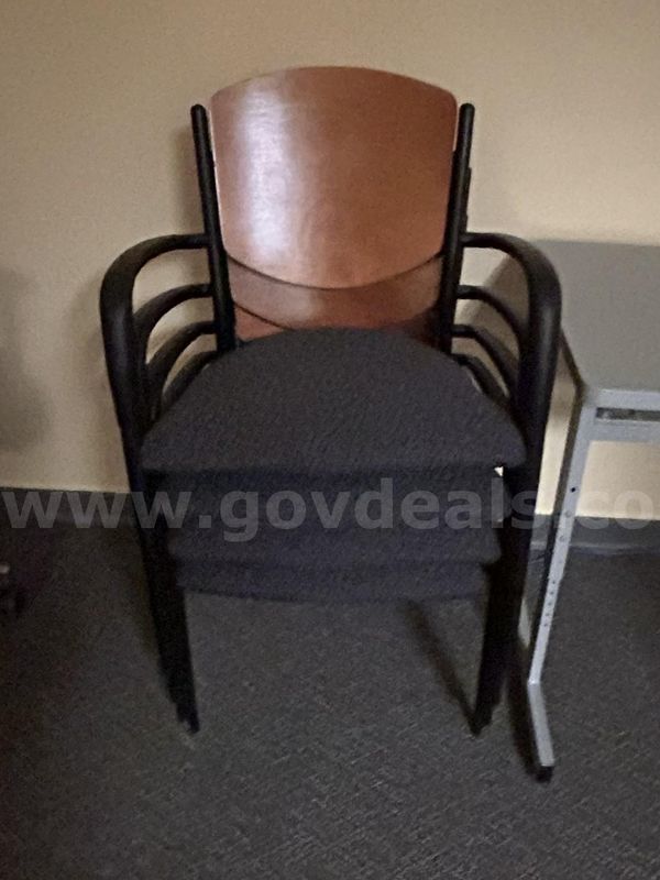 5 Used Stackable Wood Backed Chairs (WD-H)