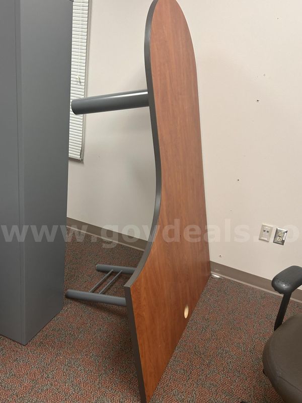 Used Woodtop Corner Desk with Overhead Bin (WD-1031)