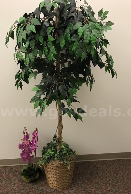 Used Fake tree and flower in pots. (WD1015)