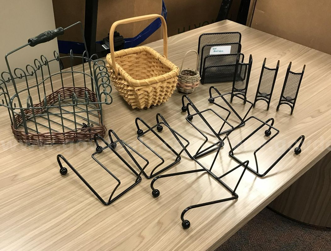 Used brochure holders and small baskets. (WD1015)