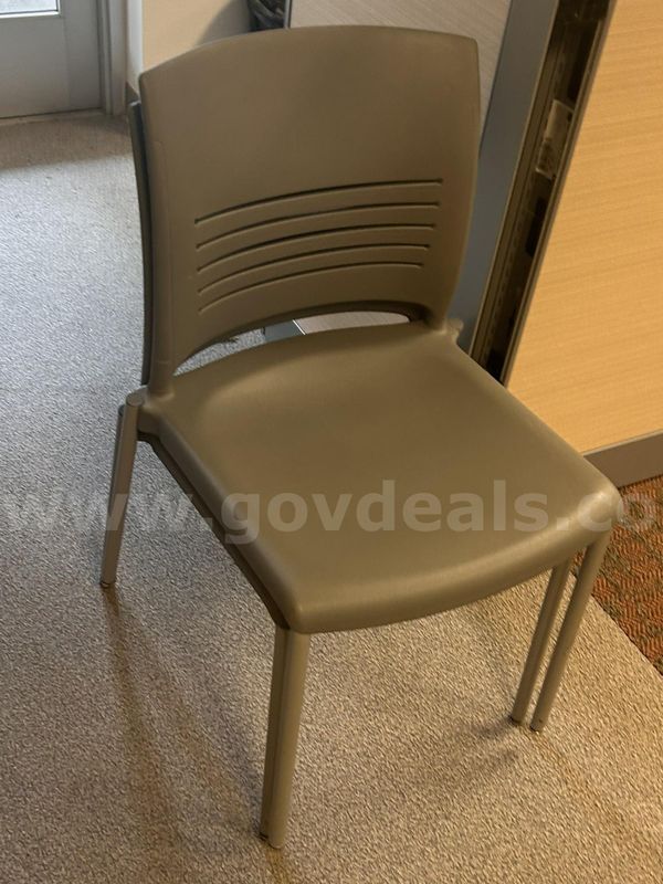 2 Used Stackable Grey Chairs (WD-1031)