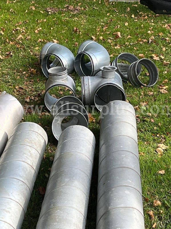 Huge Inventory Exposed Spiral Air Ducts From Hvac Company Close Out