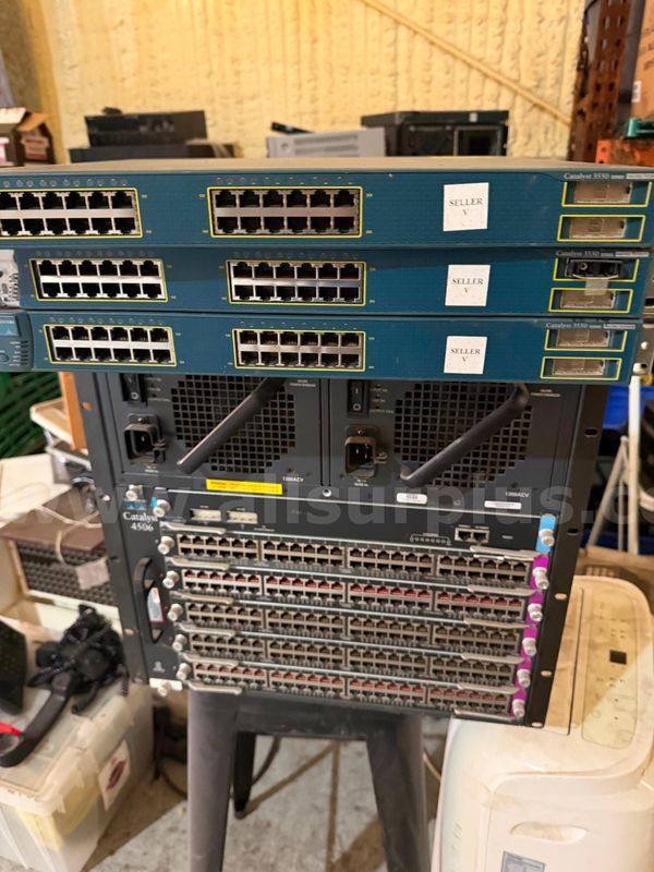 (5) Cisco Catalyst 4506 network switch chassis. (3) Cisco Catalyst 3560 series network switches.