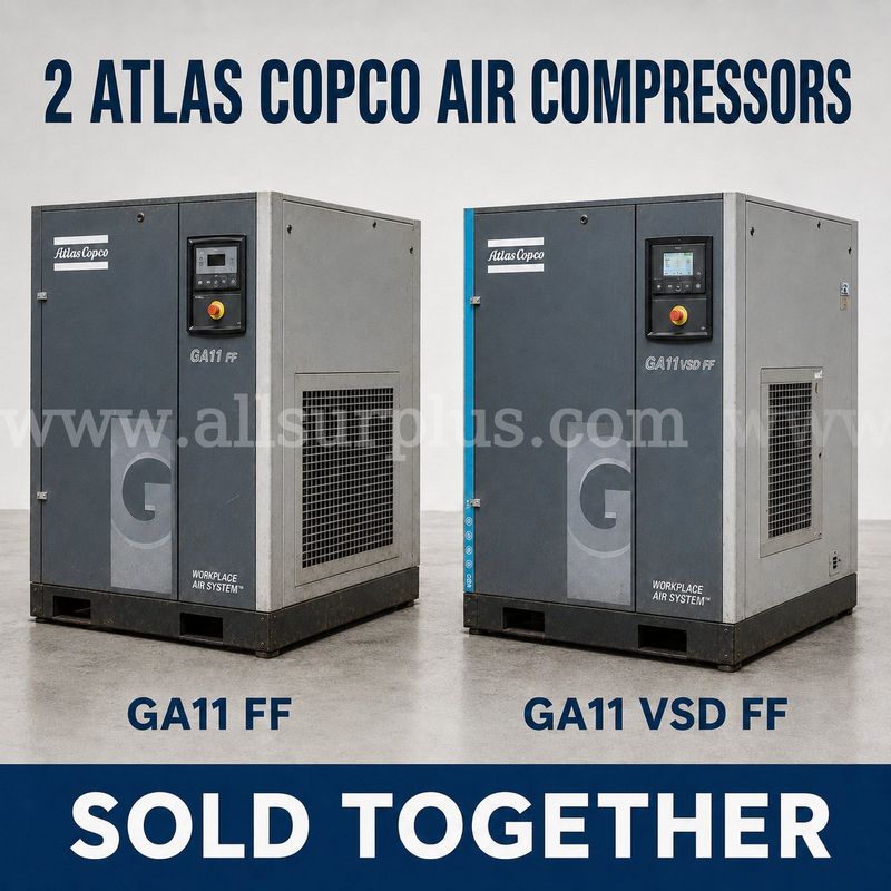 Atlas Copco GA11 FF & GA11 VSD FF Rotary Screw Air Compressors – Industrial Grade