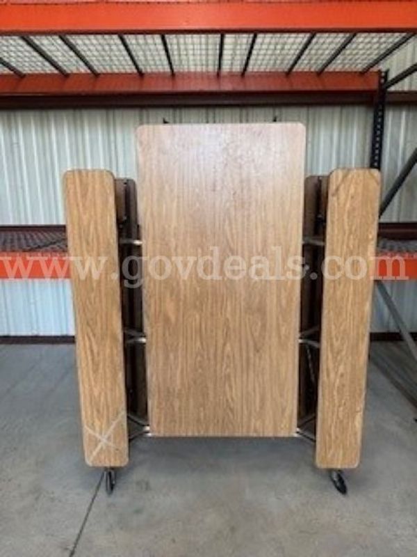 Rectangular Table with Attached Benches (2)