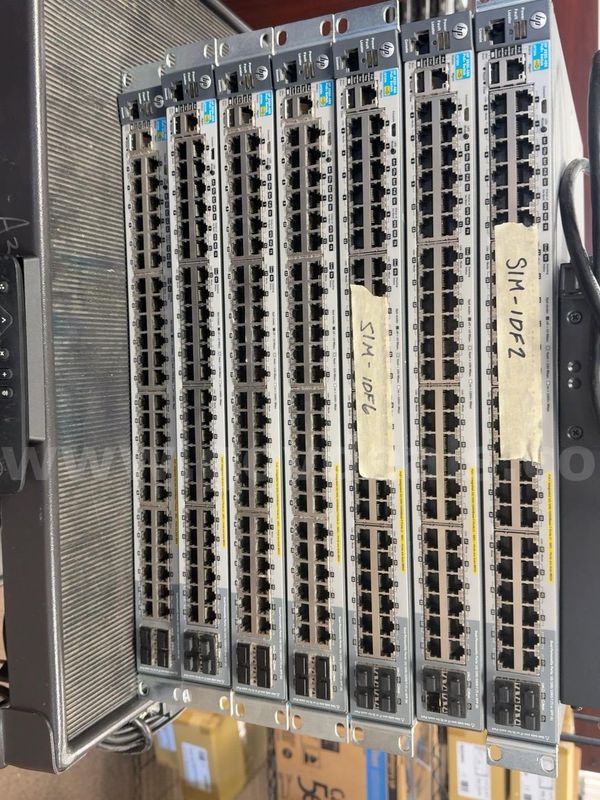 Lot of 7 HP 48-Port Managed Network Switches