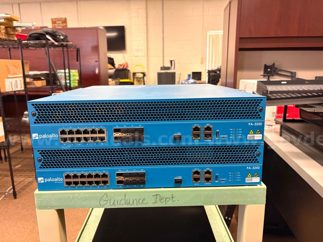 Lot of 2 Palo Alto Networks PA-3250 Firewall Appliances